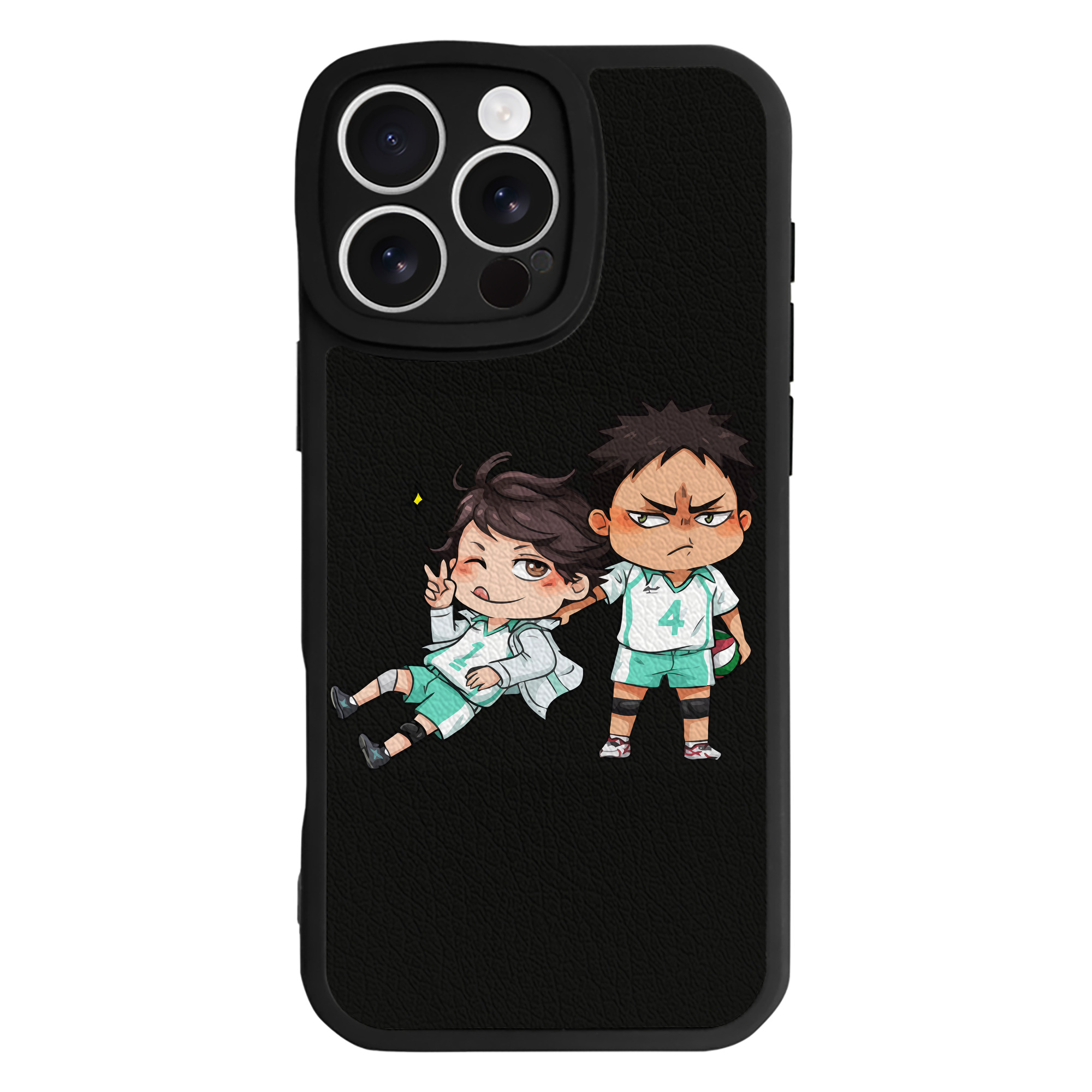 （画像用） ハイキュー!! Haikyu!! 【iPhone 16シリーズ対応】シリコンスマホケース（レザー調） 材質：シリコン